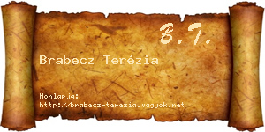 Brabecz Terézia névjegykártya